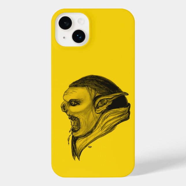 Funda Para iPhone Troll in Black and Yellow Design (Reverso )