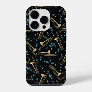 Funda Para iPhone 14 Pro Trombone Music Notes