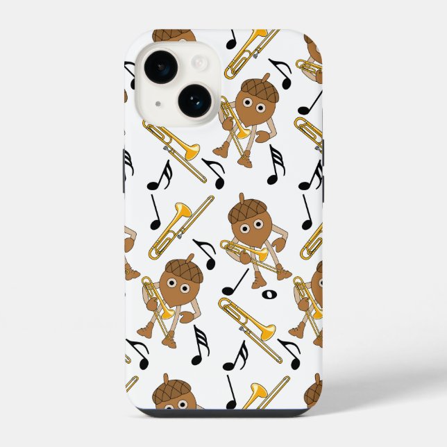 Funda Para iPhone Trombone Nut Music Notes (Reverso )