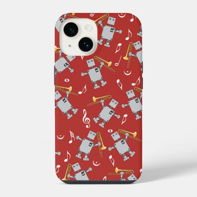 Funda Para iPhone Trombone Robot (Reverso )