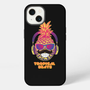 Tropical Beats Pineapple DJ Diversión con bigote S