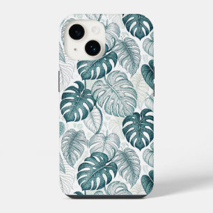 Funda Para iPhone 14 Tropical Botanical Green Monsteras