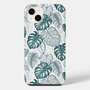 Funda Para iPhone 14 Plus Tropical Botanical Green Monsteras