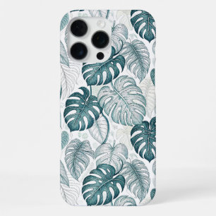 Funda Para iPhone 16 Pro Max Tropical Botanical Green Monsteras