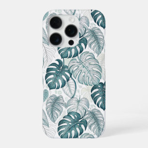 Funda Para iPhone 16 Pro Tropical Botanical Green Monsteras