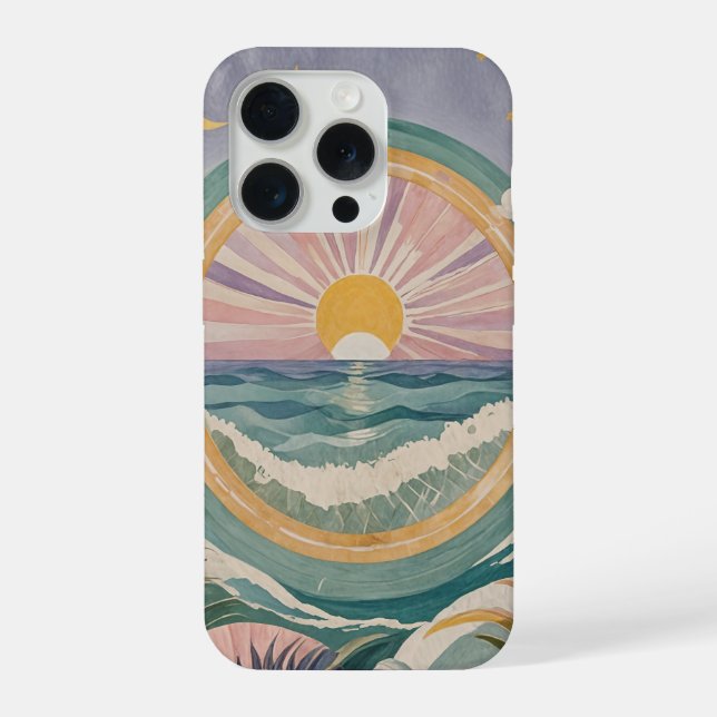Funda Para iPhone Tropical Celestial Shore (Reverso )