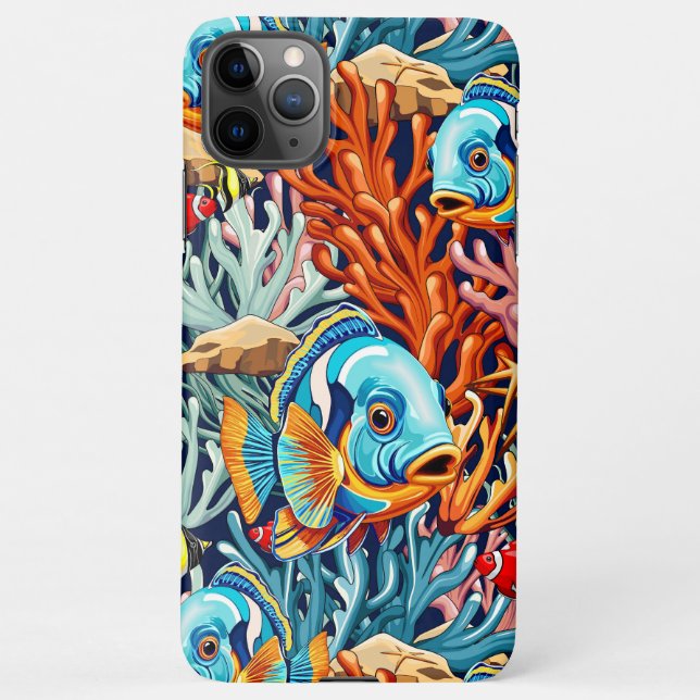 Funda Para iPhone Tropical Fish Colorful Summer Vibes (Reverso)