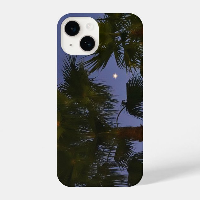 Funda Para iPhone Tropical Palm Tree Wall Art Twilight Coastal (Reverso )