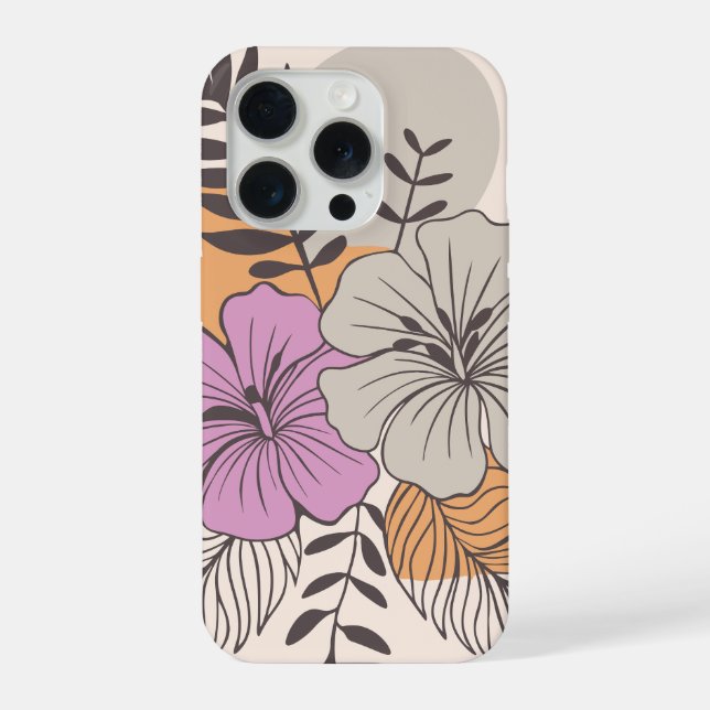 Funda Para iPhone Tropical Paradise Botanical Art, Boho Wall Art  (Reverso )