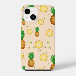 Funda Para iPhone 14 TROPICAL SUMMER FRUIT Pineapple patrón