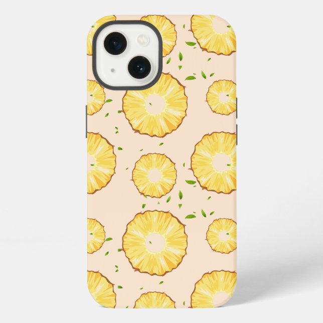 Funda Para iPhone TROPICAL SUMMER FRUIT Pineapple patrón (Reverso )