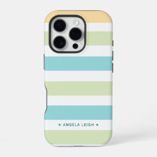 Funda Para iPhone 16 Pro Tropicales Caprichosos Rayas de Cabaña