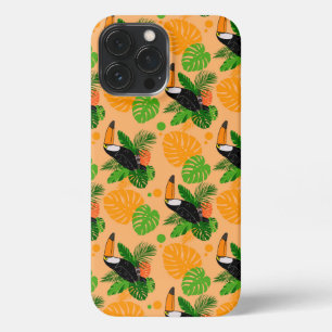 Funda Para iPhone 13 Pro Max Trópico Toucan Bird Seamless Pattern