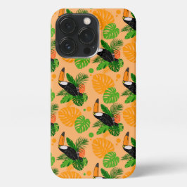 Funda Para iPhone 13 Pro Trópico Toucan Bird Seamless Pattern