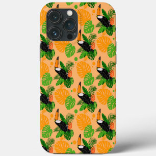 Funda Para iPhone 13 Pro Max Trópico Toucan Bird Seamless Pattern