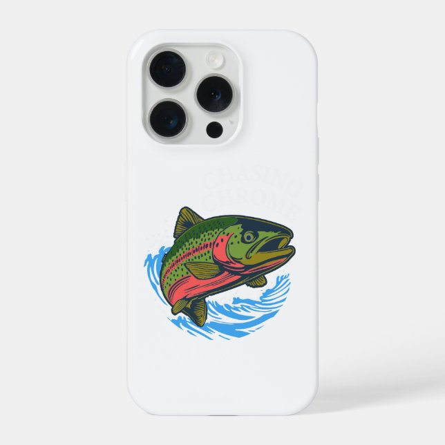 Funda Para iPhone Trucha de Mar degollada persiguiendo trucha cromad (Reverso )