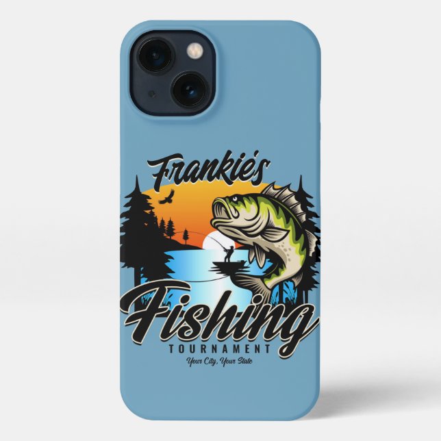 Funda Para iPhone Trucha de pescador de pesca personalizada (Reverso )