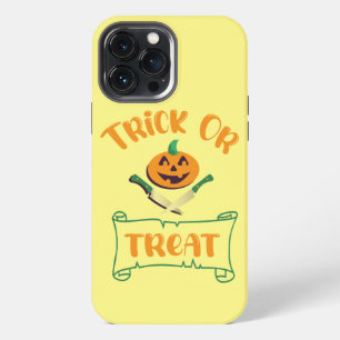 Funda Para iPhone 13 Pro Max Truco o trato calavera Halloween cara de calabaza