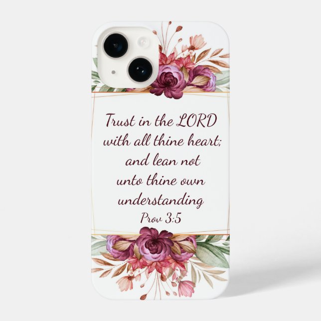 Funda Para iPhone Trust in the LORD with all thine heart; and lean  (Reverso )