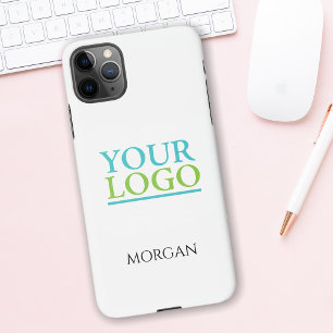 Funda Para iPhone 11Pro Max Tu logotipo/arte/foto, DIY Black Name on White