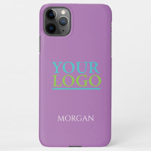 Funda Para iPhone 11Pro Max Tu logotipo/arte/foto, DIY Nombre blanco en Lavand