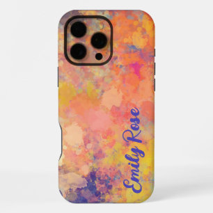 Funda Para iPhone 16 Pro Max Tu Nombre Tulipán Primavera Aquarela Abstracto