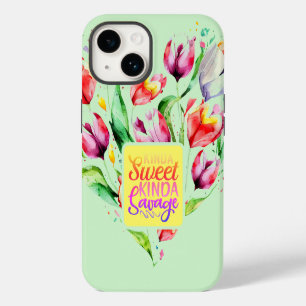 Funda Para iPhone 14 Tulip Floral Kinda Sweet Kinda Savage