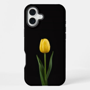 Funda Para iPhone 16 Plus Tulipán Dorado Black 4 Luxe iPhone 16 Plus, 