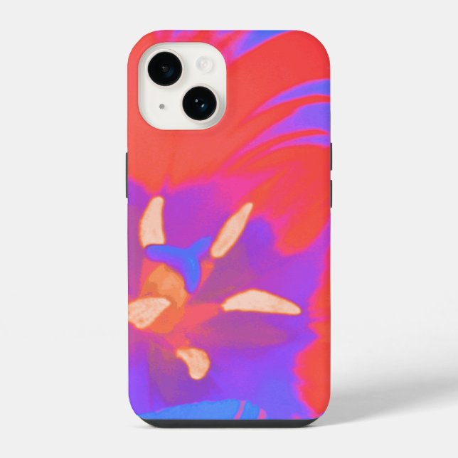Funda Para iPhone Tulipán fluorescente (Reverso )