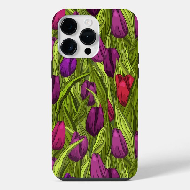 Funda Para iPhone Tulipanes (Reverso )