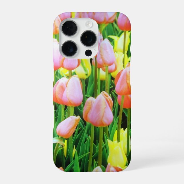 Funda Para iPhone tulipanes (Reverso)