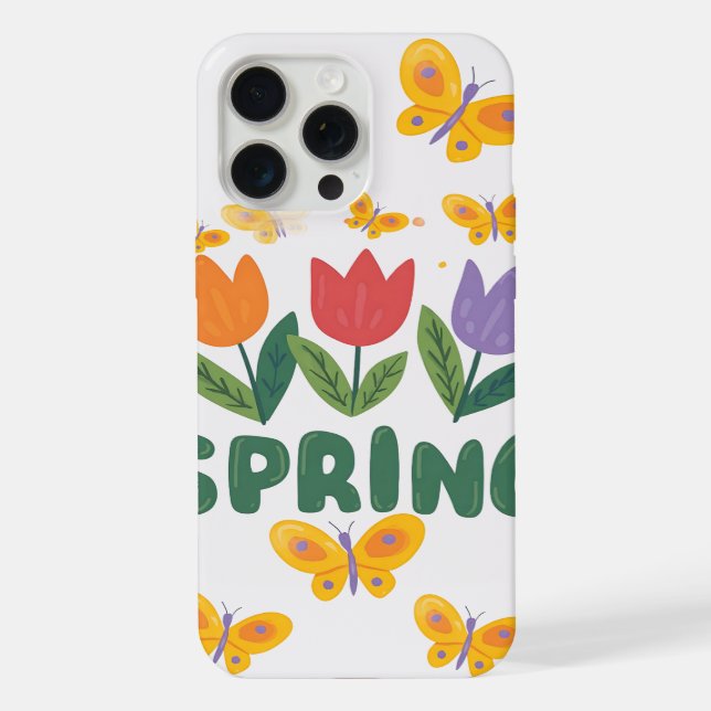 Funda Para iPhone Tulipanes de primavera  (Reverso )