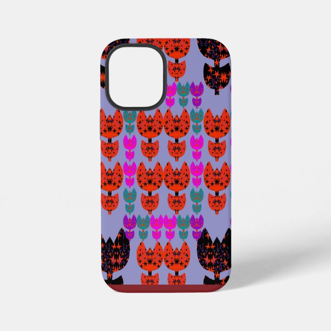 Funda Para iPhone Tulipanes Estrellas (Reverso )