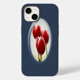 Funda Para iPhone 14 Tulipanes rojos