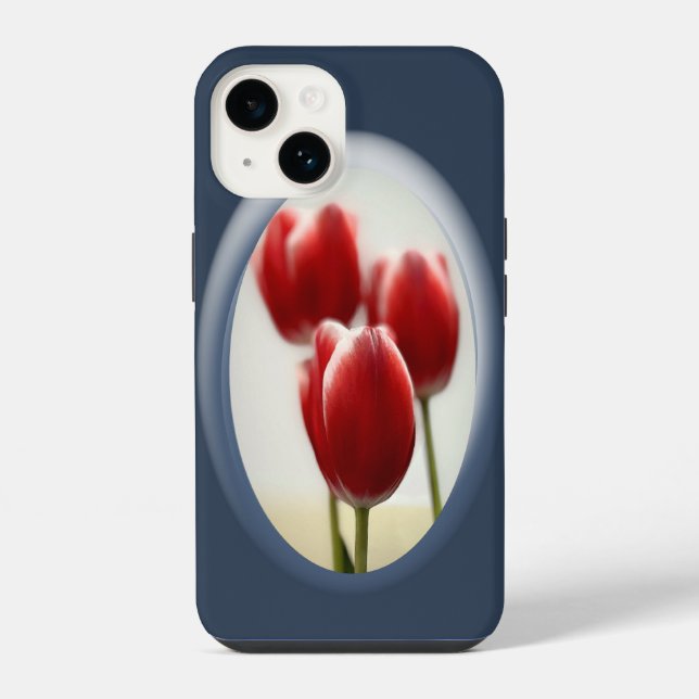 Funda Para iPhone Tulipanes rojos (Reverso )