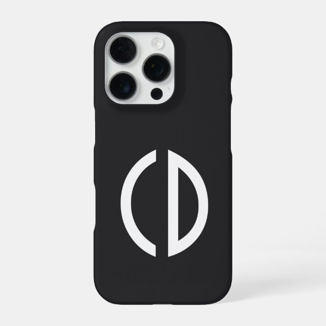 Funda Para iPhone ! Tus Ideas de Monograma Simples 1 (Reverso)
