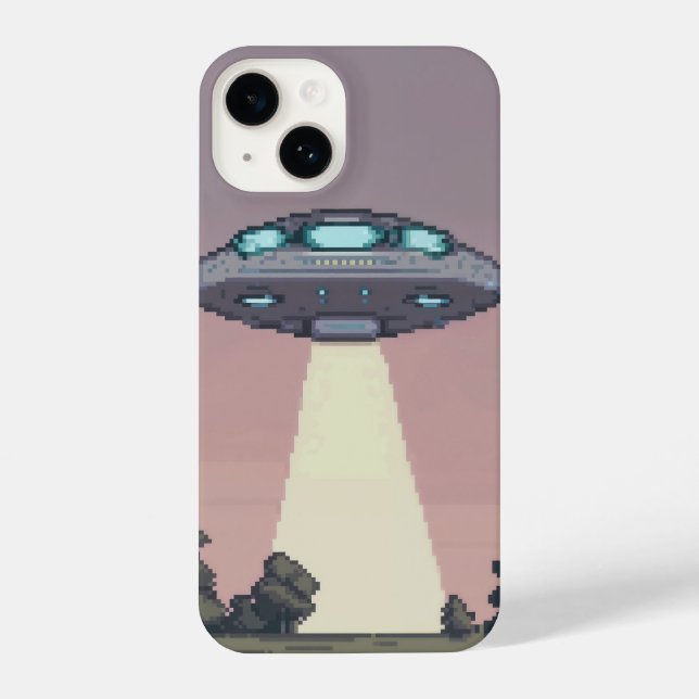 Funda Para iPhone ufo pixelado (Reverso )