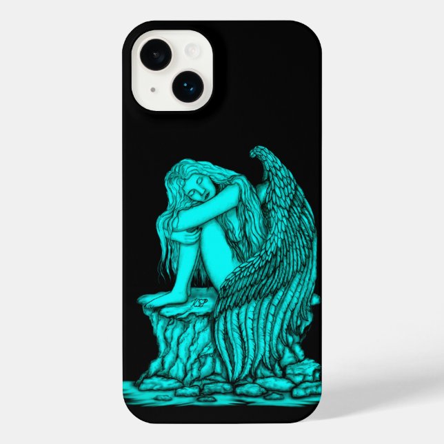 Funda Para iPhone Un ángel dormido en la piedra (Reverso )