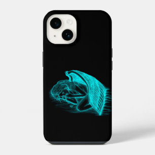 Funda Para iPhone 14 Un ángel durmiente con diseño verde y negro