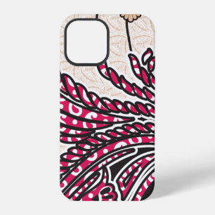 Funda Para iPhone 12 Pro Un diseño paisajístico decorativo con un rojo inte