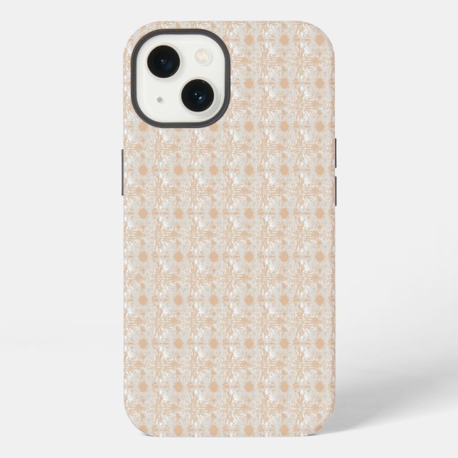Funda Para iPhone un fondo blanco con puntos marrones (Reverso )