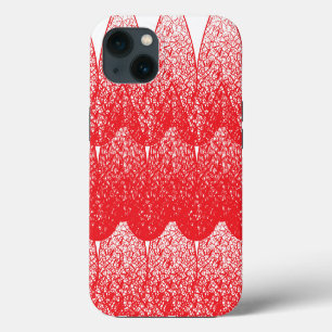 un fondo rojo y blanco con muchos puntos