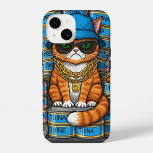 Funda Para iPhone 14 Un gato gruñón que lleva cadenas de oro