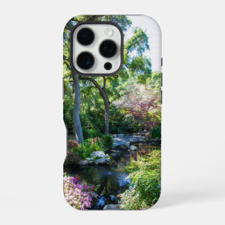 Funda Para iPhone 16 Pro un hermoso paisaje primaveral en un jardín japonés