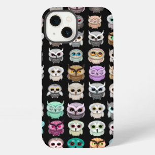 Un montón de diseño de búhos lindos