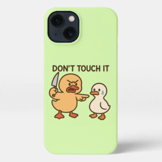Un pato personalizado lindo "no lo toques"