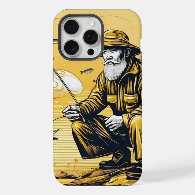 Funda Para iPhone Un pescador de oro (Reverso )