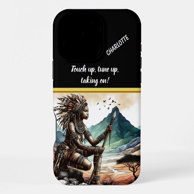 Funda Para iPhone Un poderoso espíritu guerrero conectado con la nat (Reverso )
