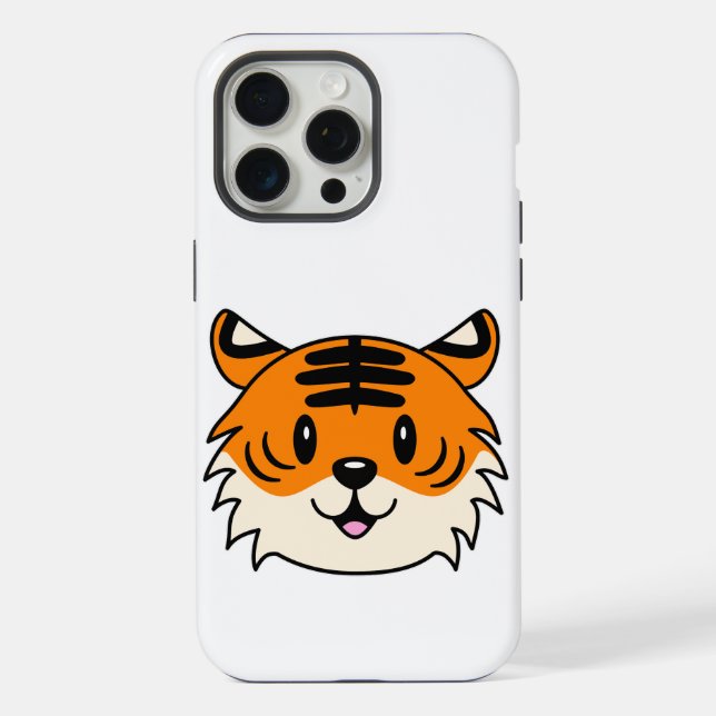 Funda Para iPhone Un tigre Personalizado sonriente y agudo (Reverso )