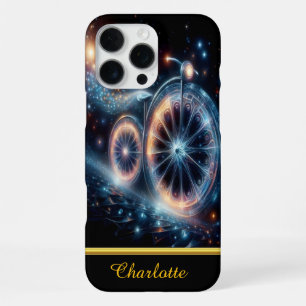 Funda Para iPhone 16 Pro Max Una bicicleta luminosa se representa contra una os